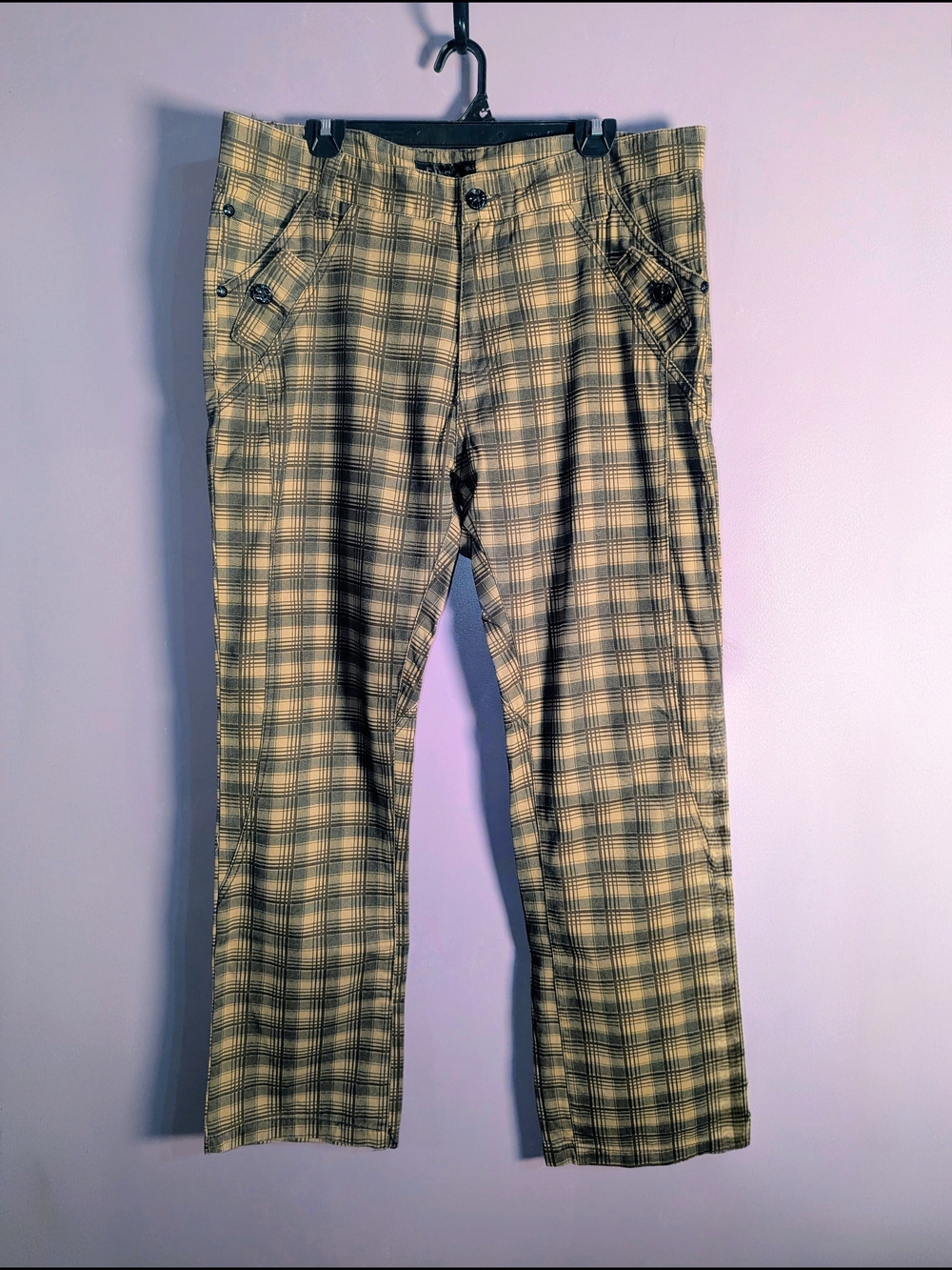 Men's Vintage FUSAI Plaid Pants 38/32